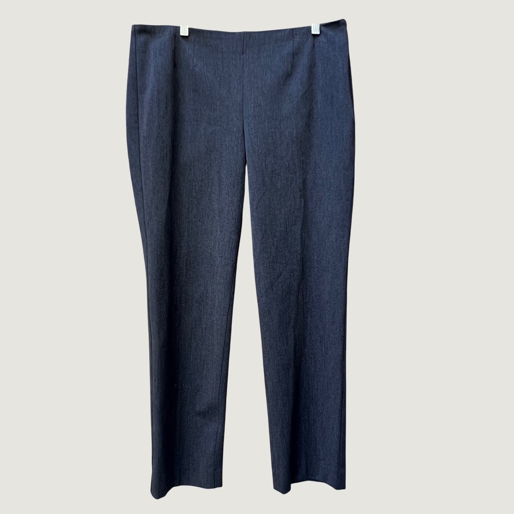 Talbots Petites Dress Pants Womens 12P Gray Heathered Straight Leg Trousers EUC